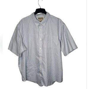 Duluth Trading Co. Men's Shirt Size 3XL Short Sleeve Button Down Collar Checked